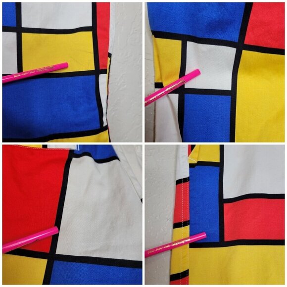 Loudmouth Capri Pants Womens Sz 2 Bold Multi Colorblock AOP Artsy Golf Golfing - Picture 2 of 11